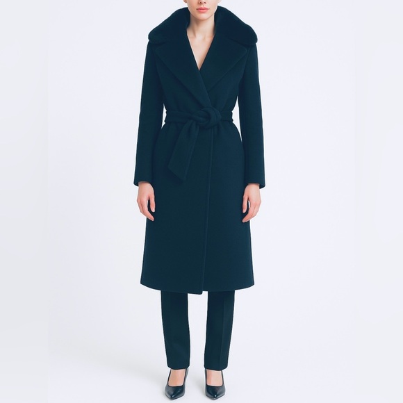 Club Monaco wool blend coat in dark Navy - Picture 1 of 13